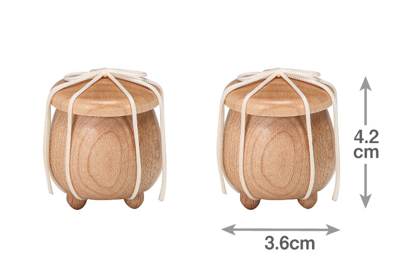 木製貝桶　白木4cm